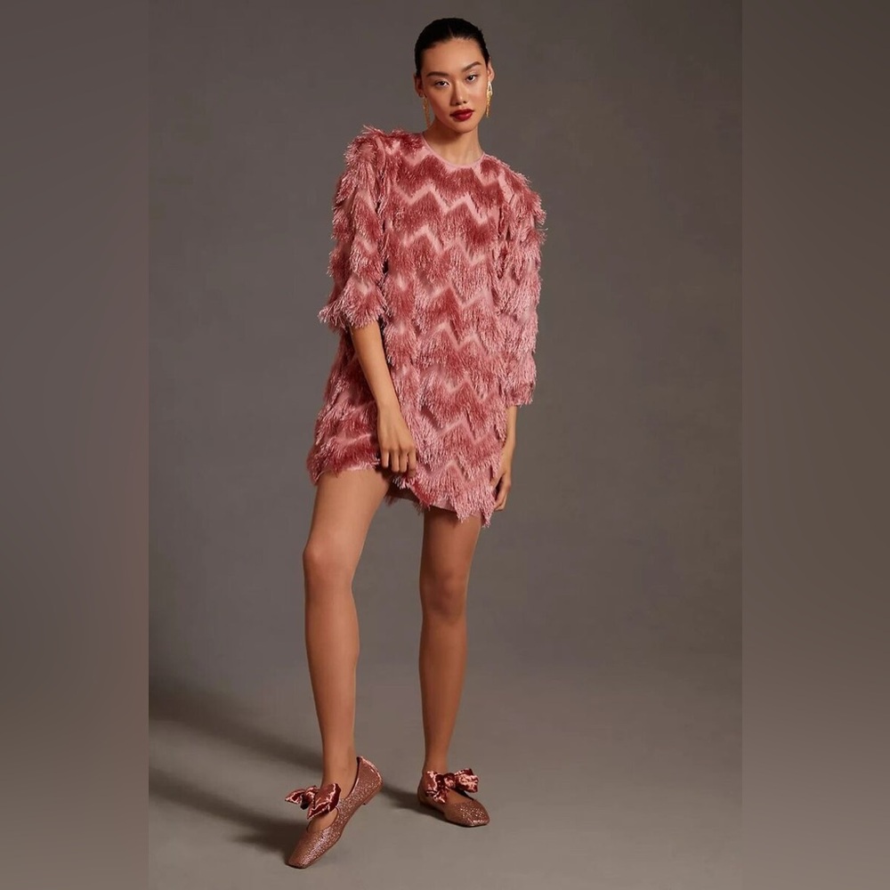 Hutch pink fringe dress